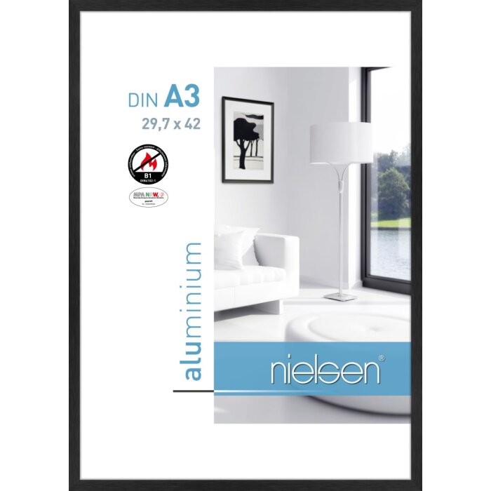 Protipožární rám Nielsen C2 structure černý matný 30x42 cm