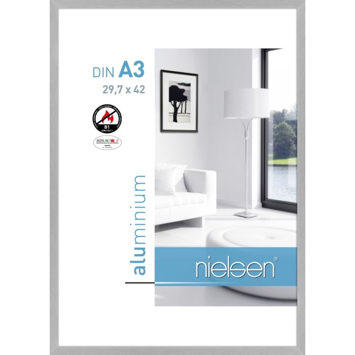 Protipožární rám Nielsen C2 structure stříbrný matný 30x42 cm