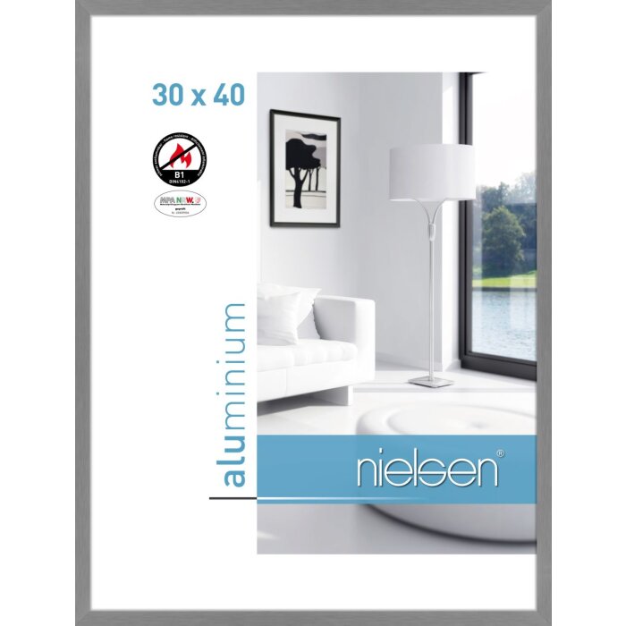 Nielsen protipožární rám C2 structure šedý matný 30x40 cm