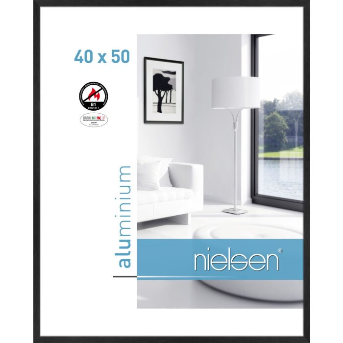 Nielsen protipožární rám C2 struktura černá matná 40x50 cm