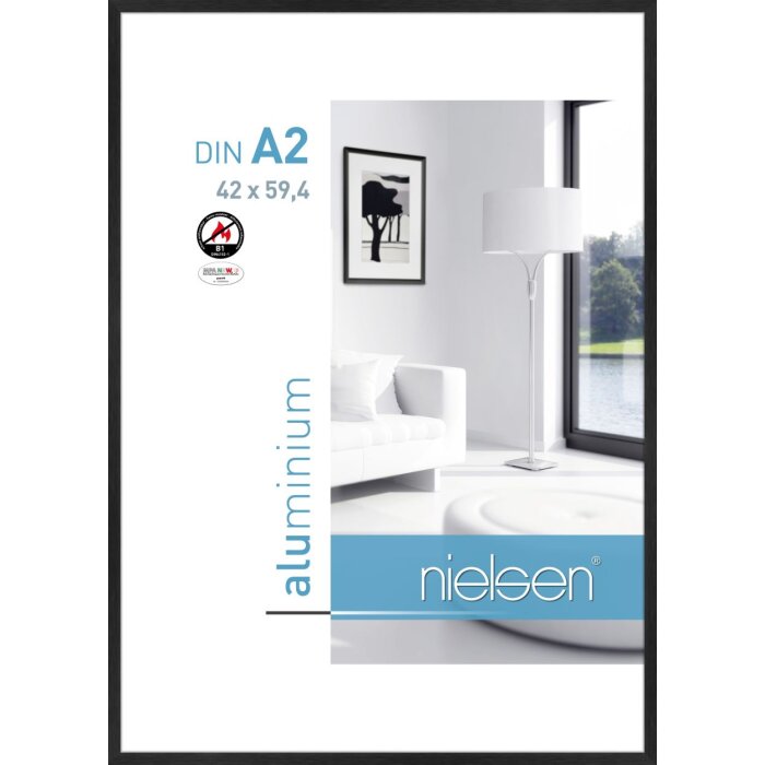 Protipožární rám Nielsen C2 structure černý matný 42x60 cm