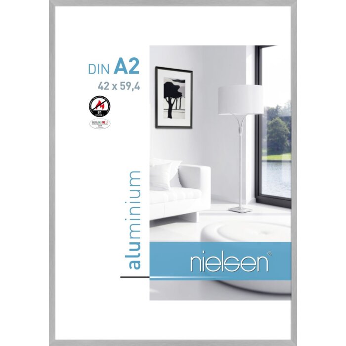 Protipožární rám Nielsen C2 structure stříbrný matný 42x60 cm
