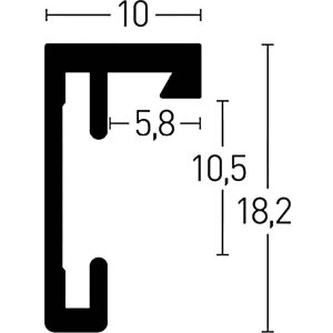 Protipožární rám Nielsen C2 structure černý matný 50x70 cm
