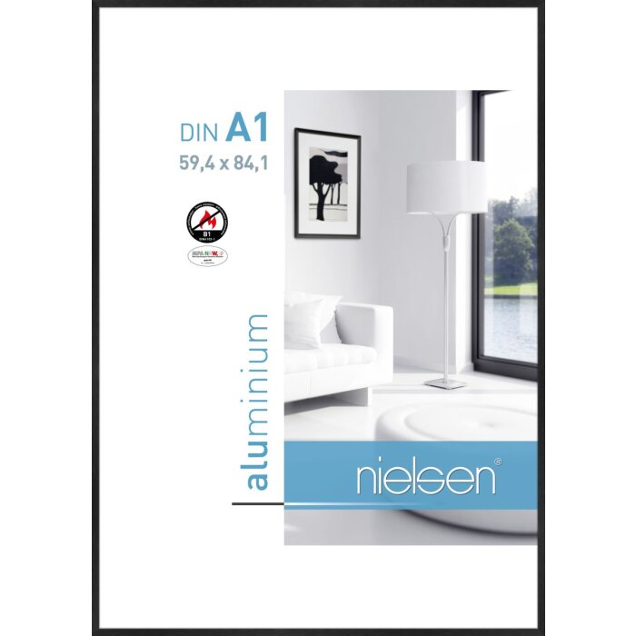 Protipožární rám Nielsen C2 structure černý matný 60x84 cm