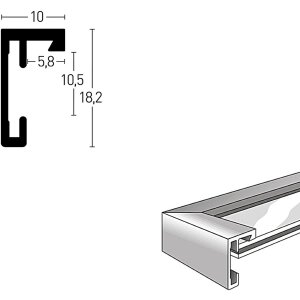 Protipožární rám Nielsen C2 structure černý matný 70x100 cm