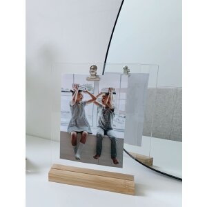 Deknudt akrylový fotorámeček S58RY1 přírodní 10x15 cm s klipem