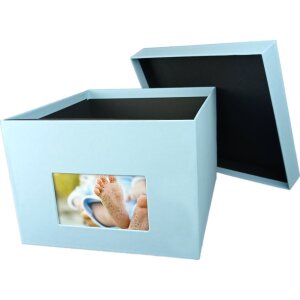 HNFD XL fotobox Kandra 700 fotografií 15x20 cm aqua žebrovaný