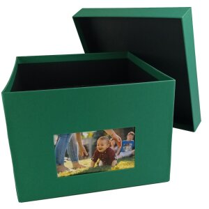 HNFD XL fotobox Kandra 700 fotografií 15x20 cm jedle zelená žebrovaná
