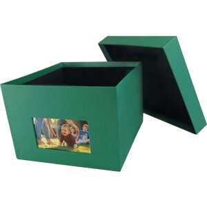 HNFD XL fotobox Kandra 700 fotografií 15x20 cm jedle zelená žebrovaná