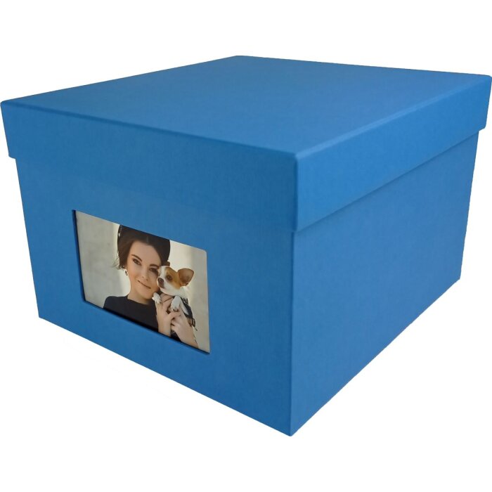 HNFD XL fotobox Kandra 700 fotografií 15x20 cm ocelově modrý žebrovaný