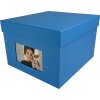 HNFD XL fotobox Kandra 700 fotografií 15x20 cm ocelově modrý žebrovaný