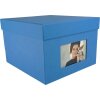 HNFD XL fotobox Kandra 700 fotografií 15x20 cm ocelově modrý žebrovaný