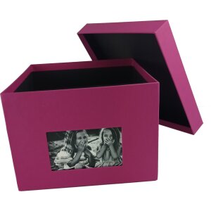 HNFD XL fotobox Kandra 700 fotografií 15x20 cm amarena žebrovaný