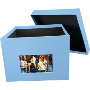 HNFD XL fotobox Kandra 700 fotografií 15x20 cm tmavě modrý žebrovaný