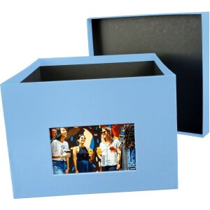 HNFD XL fotobox Kandra 700 fotografií 15x20 cm tmavě modrý žebrovaný