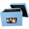 HNFD XL fotobox Kandra 700 fotografií 15x20 cm tmavě modrý žebrovaný