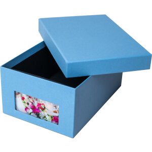 HNFD fotobox Kandra tmavě modrý žebrovaný 700 fotografií 10x15 cm