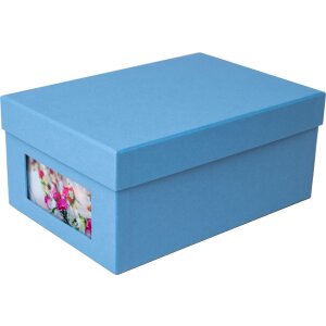 HNFD fotobox Kandra tmavě modrý žebrovaný 700 fotografií 10x15 cm