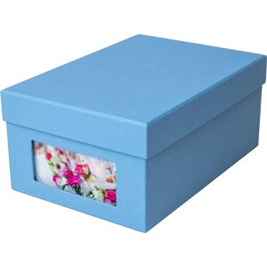 HNFD fotobox Kandra tmavě modrý žebrovaný 700 fotografií 10x15 cm