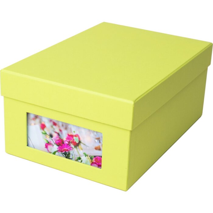 HNFD fotobox Kandra květen zelený žebrovaný 700 fotografií 10x15 cm