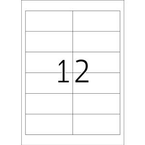 Inkoustové etikety HERMA odolné proti povětrnostním vlivům, A4, 97,0 x 42,3 mm, bílé, permanentní lepidlo