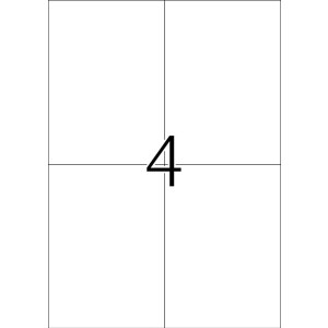 Inkoustové etikety HERMA odolné proti povětrnostním vlivům, A4, 105,0 x 148,0 mm, bílé, permanentní lepidlo