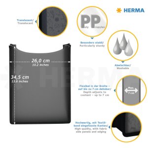 HERMA Flexi průsvitná, bílá 260x345x70 mm