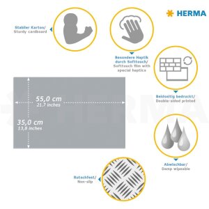 Psací podložka HERMA 550 x 350 mm, mapa světa