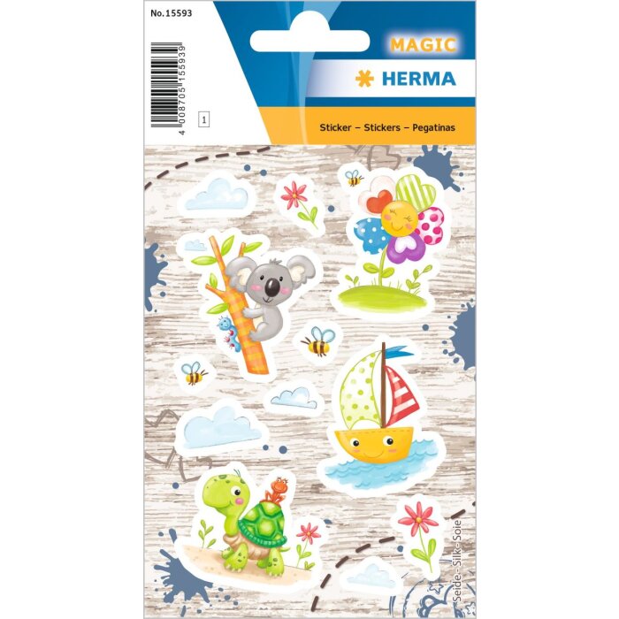 HERMA Magic Sticker Sandpit Friends Silk 12 kusů ideální pro mateřské školy