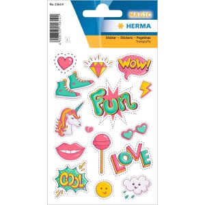 HERMA Trendy Patches - barevné samolepky Transpuffy