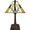 LumiLamp 5LL-6109 Stolní lampa Tiffany 20x20x34 cm E14-max 1x25W hnědá