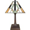 LumiLamp 5LL-6109 Stolní lampa Tiffany 20x20x34 cm E14-max 1x25W hnědá