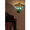 LumiLamp Nástěnná lampa Tiffany 37x18x35 cm E27-max 2x60W Zelená, modrá
