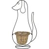 Clayre & Eef 5Y0987 Květináč do interiéru Pes černý 35x22x67 cm