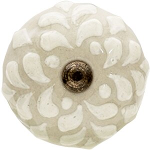 Clayre & Eef 64877 Sada 4 knoflíků na dveře béžová Ø 4x3 cm