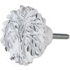 Clayre & Eef 64892 Dveřní klika bílá Ø 4x3 cm