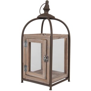 Clayre & Eef 64958 Lucerna hnědá 19x19x46 cm