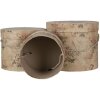 Clayre & Eef 65012 Sada krabiček na klobouky 3 ks se vzorem růží ve vintage stylu Ø 23/20/17 cm