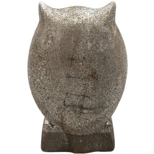 Clayre & Eef 6CE1306 Dekorativní sova šedá 15x10x23 cm