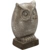 Clayre & Eef 6CE1306 Dekorativní sova šedá 15x10x23 cm