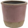 Clayre & Eef 6CE1380XL Květináč do interiéru růžový, béžový Ø 19x19 cm