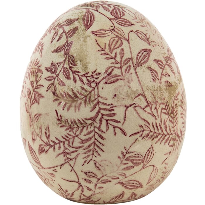 Clayre & Eef 6CE1402L Dekorativní vejce růžové, béžové Ø 14x16 cm