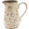 Clayre & Eef 6CE1416 Dekorativní džbán růžový, béžový 16x11x18 cm