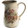 Clayre & Eef 6CE1420 Dekorativní džbán růžový, béžový 16x11x18 cm