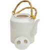 Clayre & Eef 6CETE0096 Čajová konvice bílá 1500 ml