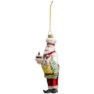 Clayre & Eef 6GL3324 Přívěsek šperk Father Christmas Multicoloured 7x7x17 cm