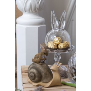 Clayre & Eef 6GL3377 Skleněný zvon průhledný Ø 14x23 cm