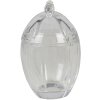 Clayre & Eef 6GL3388 Bonbonnière s víkem Vejce průhledné Ø 9x13 cm