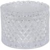 Clayre & Eef 6GL3391 Bonbonnière s víkem Transparent Ø 11x8 cm