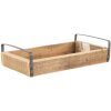 Dekorativní podnos Clayre & Eef (sada 3 kusů) hnědý 35x20x5 - 30x15x5 - 25x10x5 cm